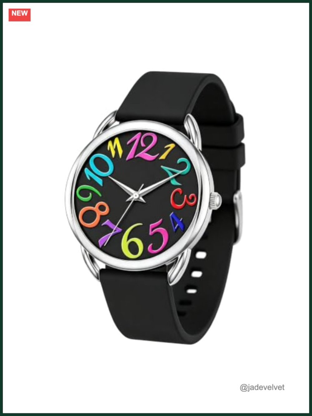 Womens Easy to Read Analog Watch Silicone Strap Japanese Quartz